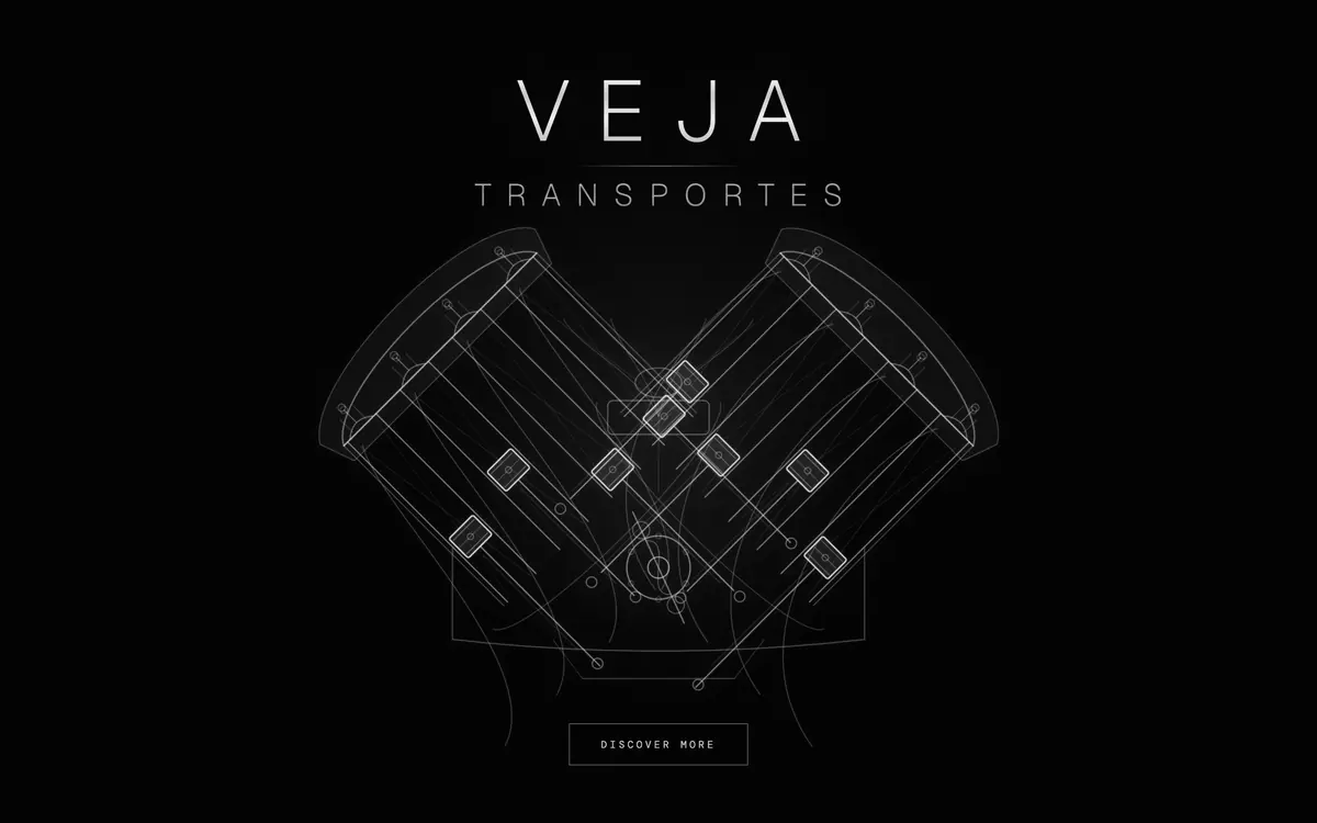 Captura de la web de Veja Transports desarrollada por Manvex